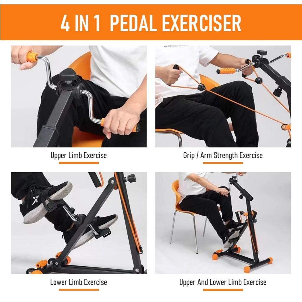 Домашний складной фитнес-велотренажер 4 в 1 для реабилитации верхних и нижних конечностей, педальный тренажер