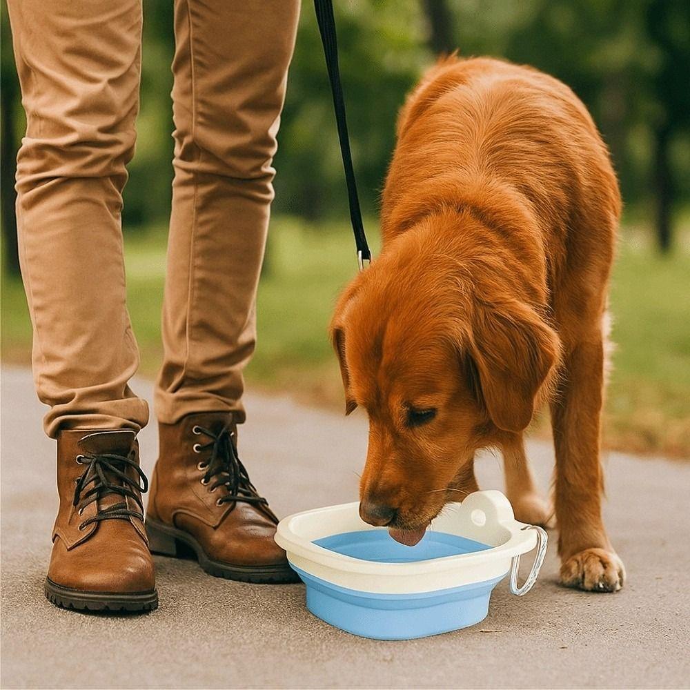 Food Grade Collapsible Dog Water Bowl Lightweight Puppy Food Container Pet Travel Feeder  Outdoor