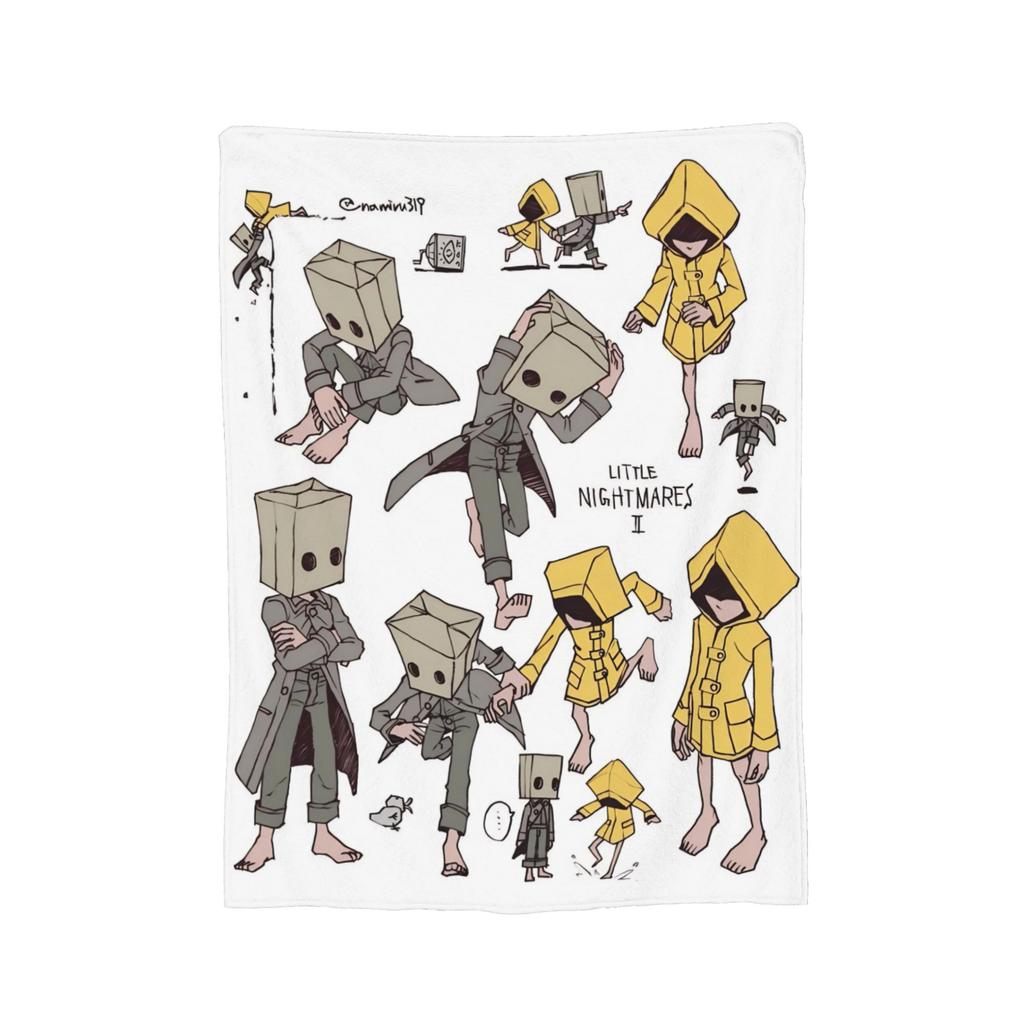 Little Nightmares Покрывало-плед для Хэллоуина Видеоигра Плюшевый плед Летний для кондиционера С принтом Мягкое теплое Постельное покрывало,