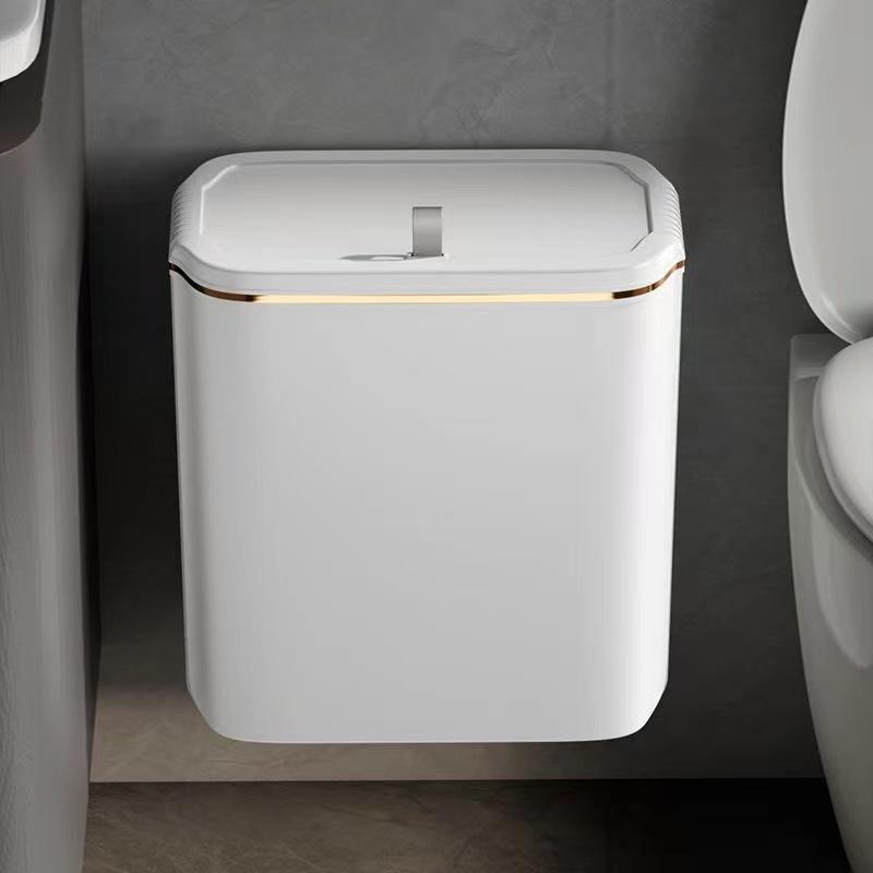 Kitchen Trash Can Wall Mounted Hanging Trash Bin With Lid Garbage Bathroom Recycling Garbage Basket for Cabinet Under Sink Bin