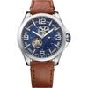 Мужские механические автоматические часы Bruce Blue Brown Leather 1791278
