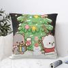 Cartoon Cute Bubu Dudu Christmas Pillowcase Printing Polyester Cushion Cover Decor Pillow Case Cover Home Square 45X45Cm