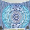 Blue Ombre Tapestry — настенные гобелены | Гобелен в стиле хиппи| Индийский гобелен с мандалой | Психоделический большой гобелен | Гобелен из 100% хлопка