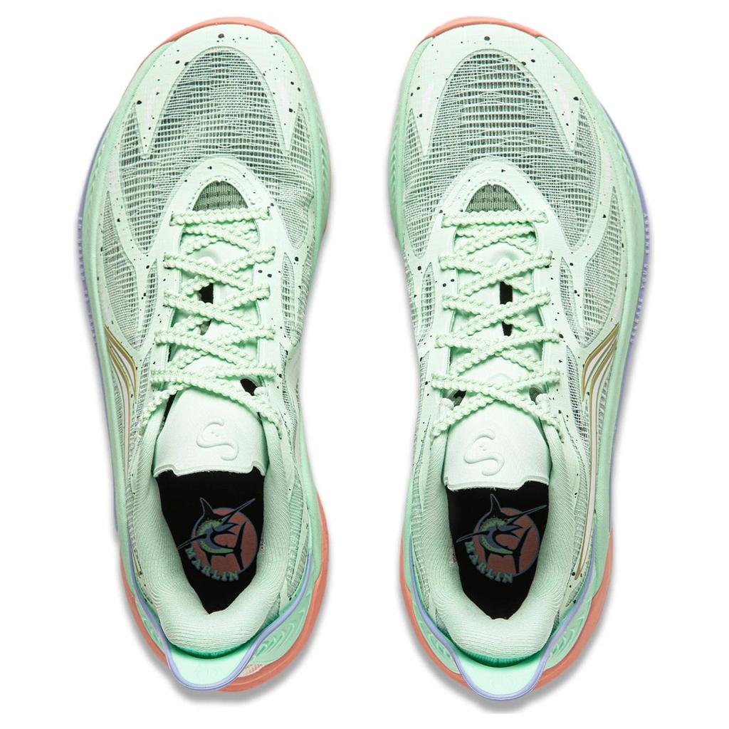 Li Ning Sonic 12 Lightweight Rebound Stability Support Shock Absorption Slip Resistant Wear Resistant Breathable Low Top Basketball Shoes ABAU019-5