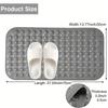 1Pc Pvc Non-Slip Shower Mat with Suction Cups & Drain Holes, 35*70Cm/13.7*27.5Inch Bath Mat Bathtub Mat, Bathroom Accessories