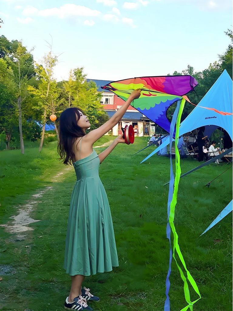 2026 High-End Rainbow Kite for Adults: Easy Flying, Vibrant Colors, Perfect for Light Breeze and Photography