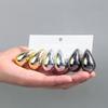 Extra Large 3pair Acrylic Chunky Waterdrop Earring Dupes for Women Metallic Color Teardrop Y2K Earring Hoops Jewelry Lightweight
