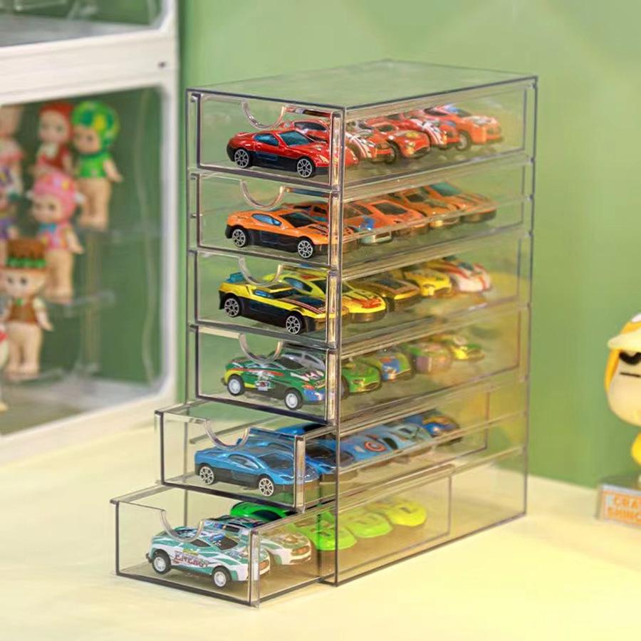 Прозрачная витрина и ящик Tomica для 1:64 модели машинок - Ящик для хранения игрушек для детей