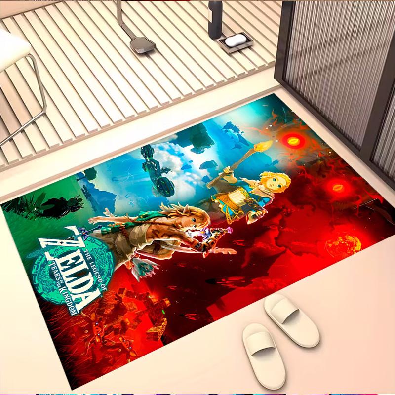 The Legend of Zelda Print Rug, Washable Floor Carpet, For Entryway Dorm Laundry Room Office Study, Home Decor Birthday Christmas Gift