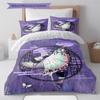 Demon Slayer Art Pattern Bedding Quilt Set Quilt Cover Pillowcase Home Birthday Gift(1 * duvet cover + 2 * pillowcase, without core)