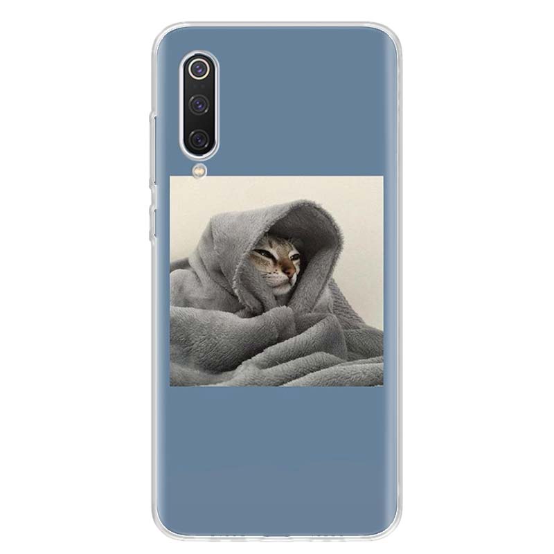 Забавный супер милый кот, милый чехол для телефона для Xiaomi Poco X3 GT X4 NFC M4 Pro M3 M2 F3 F2 F1 Mi Note 10 A3 A2 Lite A1 CC9