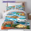 Octonauts Glory Bedding Quilt Set Quilt Cover Pillowcase Home Decoration Birthday Gift (1 * duvet cover + 2 * pillowcase, without core)