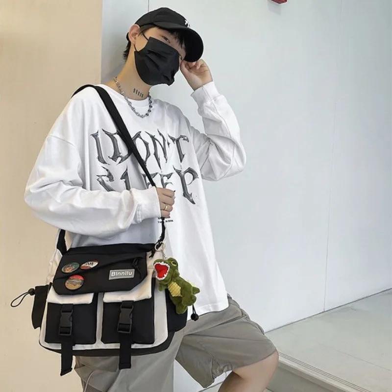 Harajuku мужские нейлоновые сумки через плечо для женщин сумка-мессенджер для девочек школьные сумки для книг молодежные холщовые сумки сумка на плечо Sac Bolsas