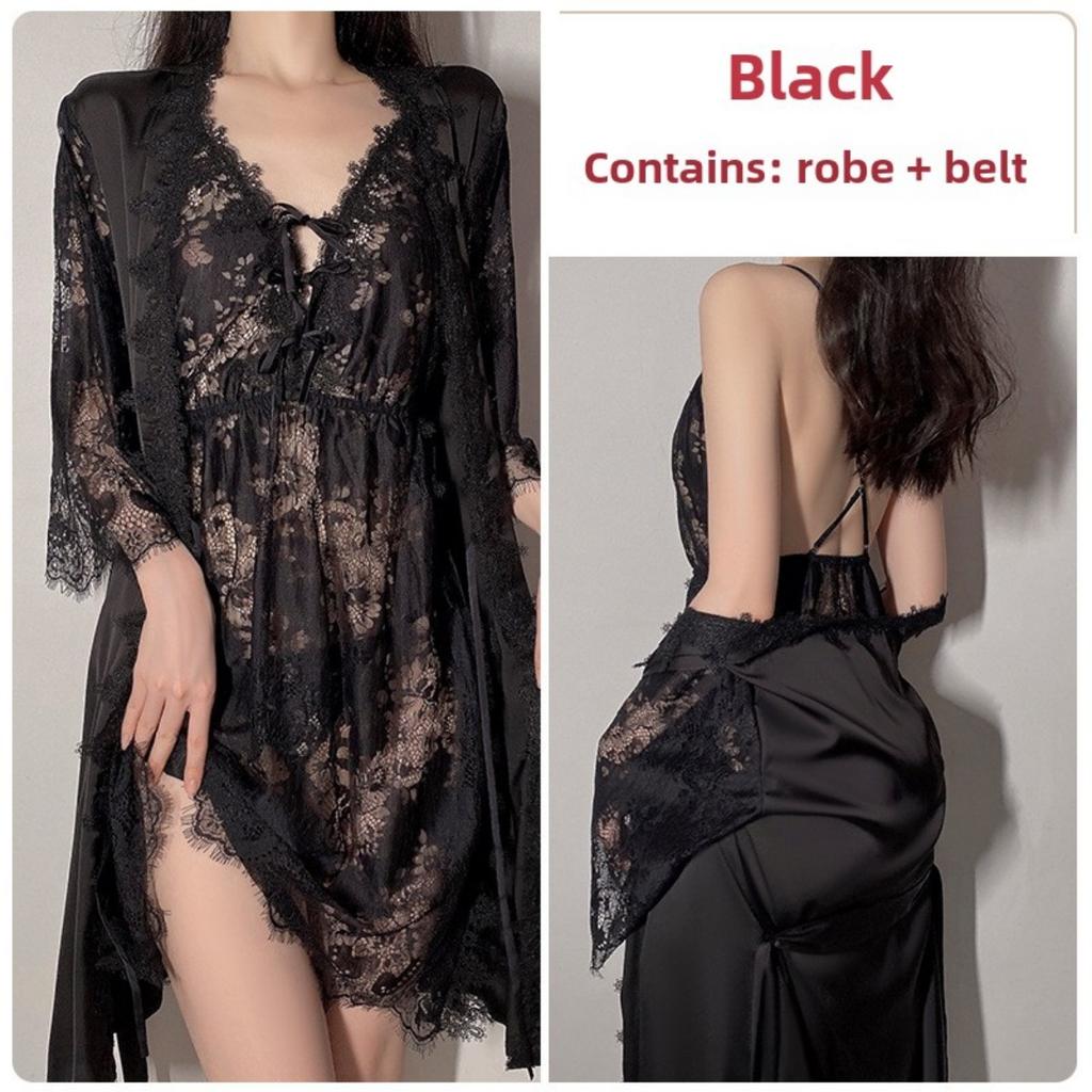 Ночная рубашка с подтяжками, ночная рубашка, халат, свадебное утреннее платье, женский комплект домашней одежды