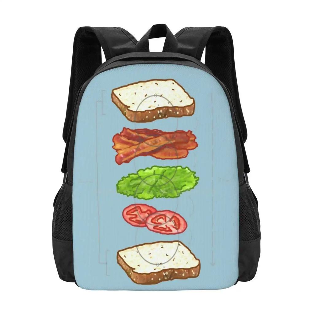 Blt Perfection Blueprint Tm Горячая Распродажа Школьная Сумка Рюкзак Модные Сумки Бургер Blt Чертеж Технические Науки Инженерия Еда