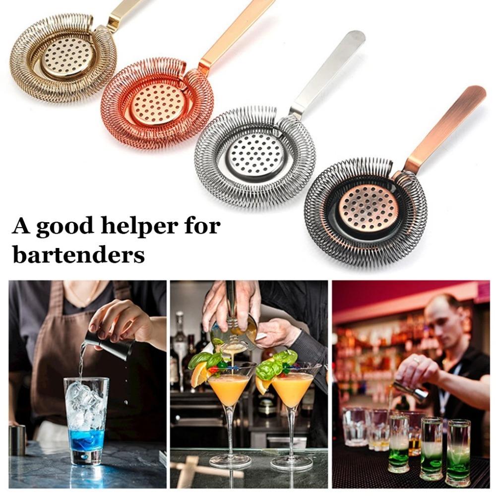 Stainless Steel Cocktail Strainer Detachable Mesh Filter Drinkware Wine Filter Kitchen