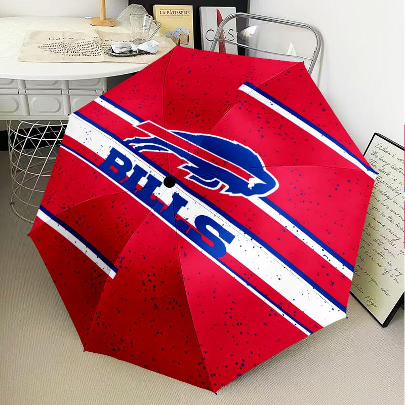 Buffalo basketball Logo Umbrella Folding umbrella, automatic umbrella 8-Frame for Travel, camping Use Gift for Halloween Christmas