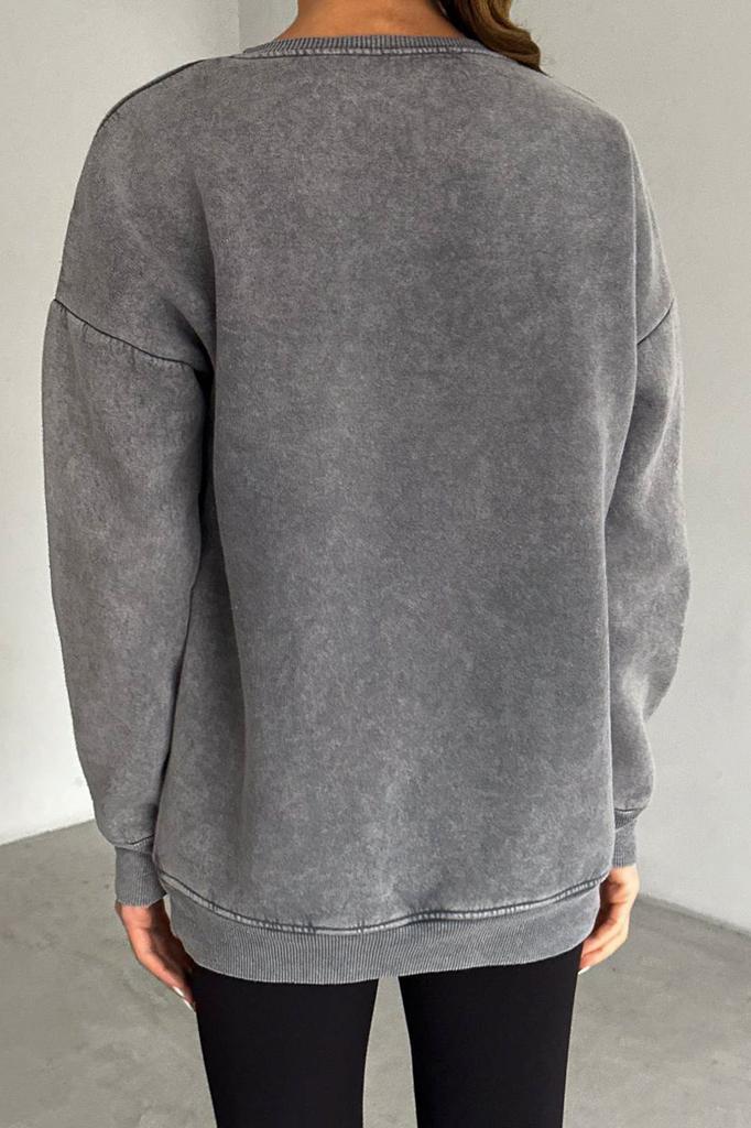 Женская модная стильная толстовка темно-синего цвета большого размера из плотного флиса вязаная толстовка