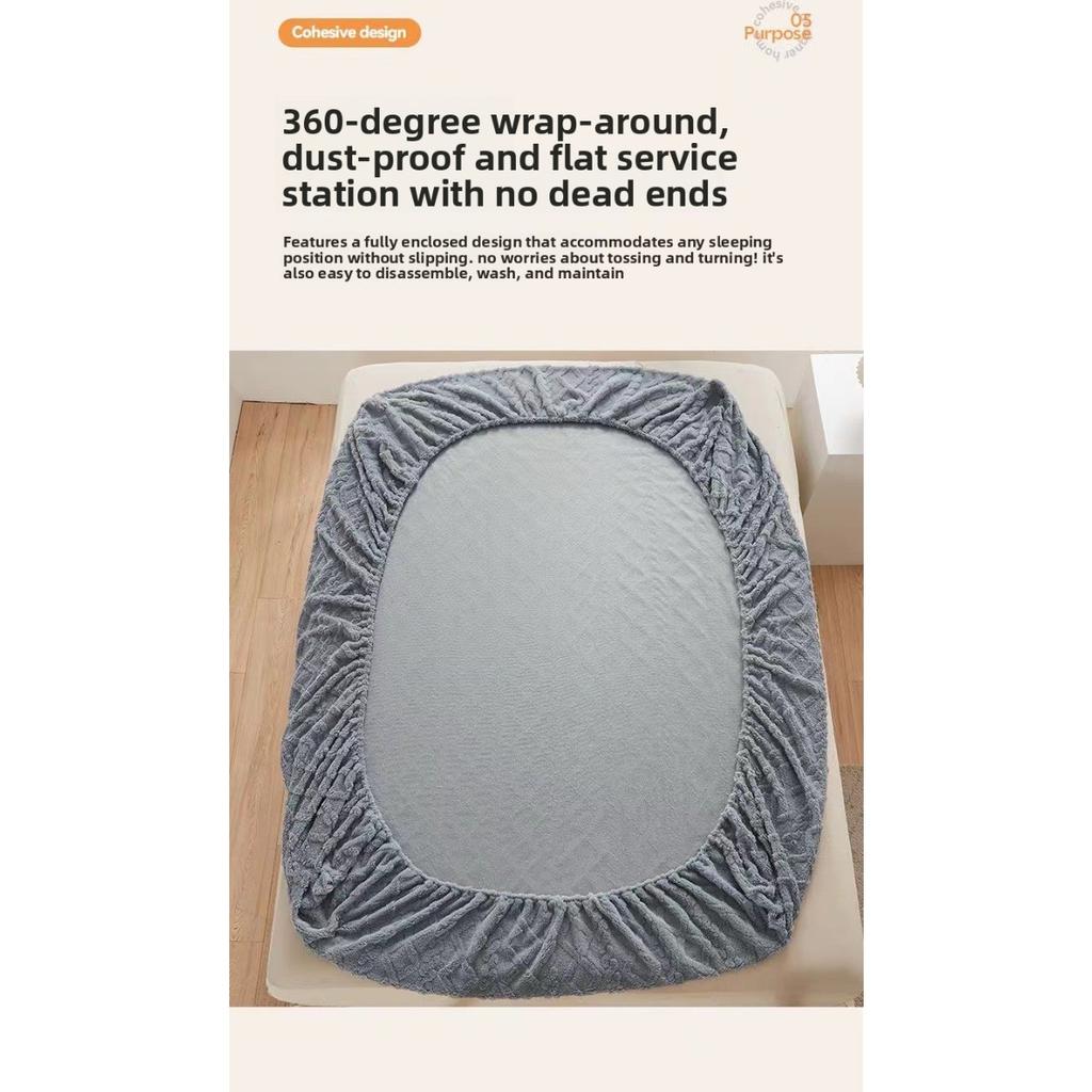 Постельная простыня Tafu Velvet из кораллового вельвета и молочного вельвета с зимней фланелью и толстым зимним защитным покрывалом