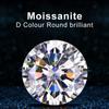 Round Brilliant Cut 5.0mm (0.5 Ct) To 8.0mm (2 Ct) D Color Moissanites Loose Stone Diamond Ring Jewelry Bracelet Material High Quality