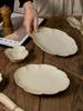 Японская Цветочная Керамика Тарелка для Закусок и Десертов