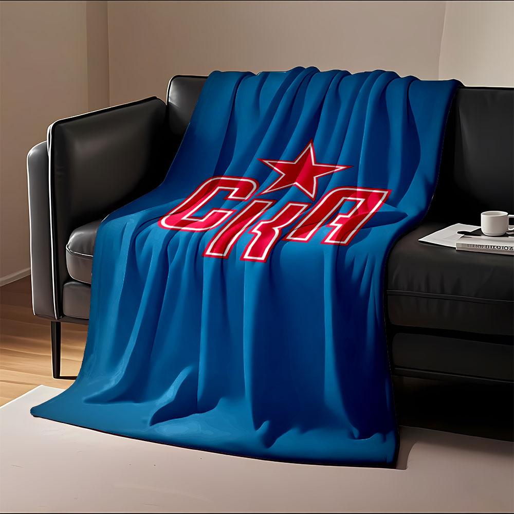 Red Star on Blue Background print blanket soft and cozy perfect for the living room bed sofa or a nap,gift