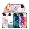 Luxury Tempered Glass Phone Case for iPhone Samsung Galaxy Infinix TPU Soft Edge Shockproof Cover Cases