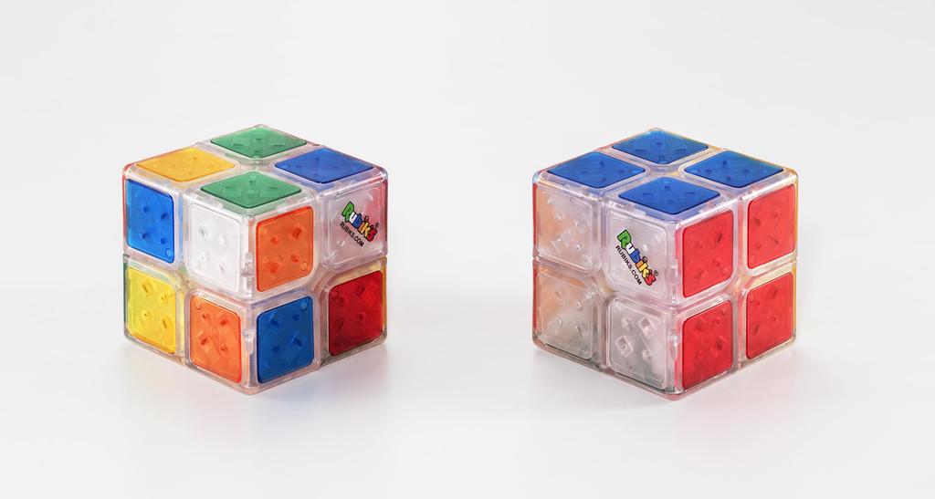 MegaHouse Crystal Rubik's Cube 2x2 3D Puzzle for Ages 6 and Up