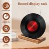 Vinyl Record Holder Wood Base Vinyl Record Display Stand Desktop Album Disc Show Storage Rack Decorative