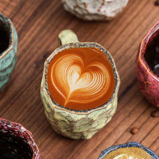 Керамическая кофейная кружка 270 мл Большая чайная чашка Новинка Минеральная форма Декоративный тамблер Уникальный домашний декор Подарок для любителей кофе