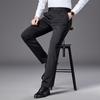 Yousheng Men's Elastic Suit Pants Thin Straight Leg Trousers Wrinkle Resistant Non-Iron Business Trousers for Office Formal Wear Date