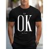I'm OK Patch T-Shirt,Soft Breathable & Fade-Resistant, Classic Fit for Daily Casual Wear