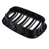 1 Pair Car Glossy Black Double Line Front Bumper Kidney Grill Grille For BMW E53 X5 1999 2000 2001 2002 2003 Car