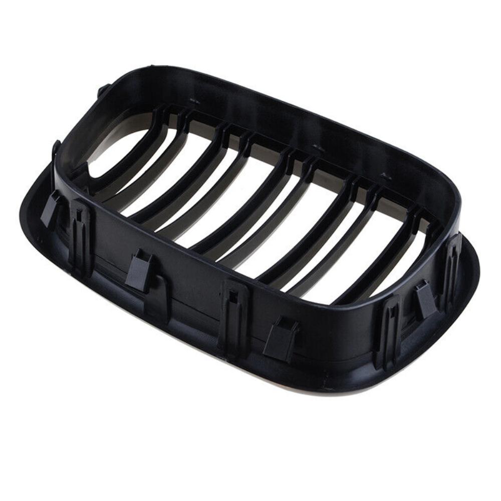 1 Pair Car Glossy Black Double Line Front Bumper Kidney Grill Grille For BMW E53 X5 1999 2000 2001 2002 2003 Car