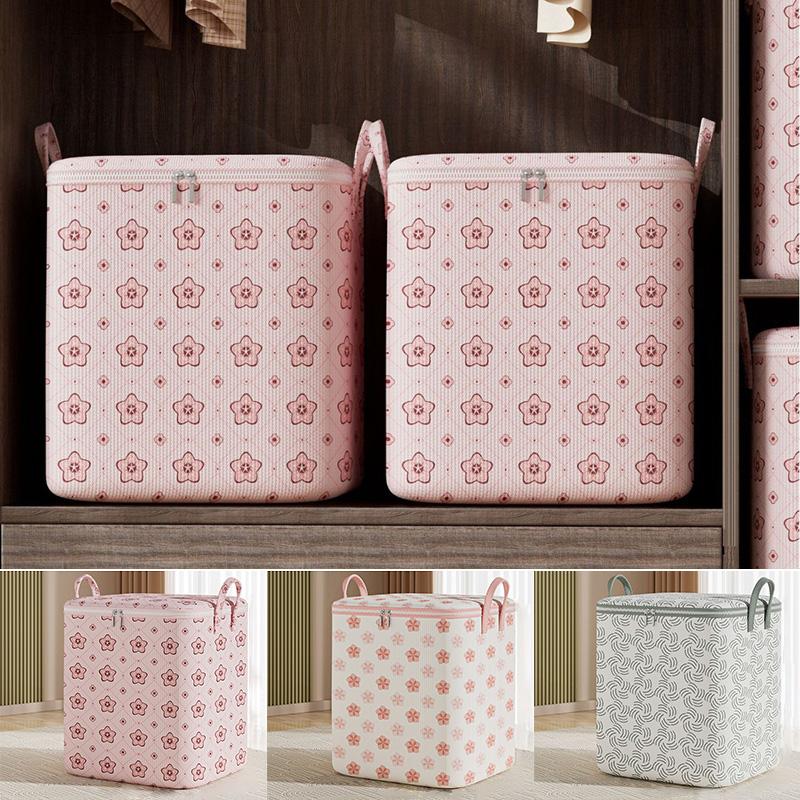 Large Capacity Blanket Storage Bag Student Dormitory Moving Bag Blanket Printed Waterproof Closet Clothes Suitcase Storage Bag
