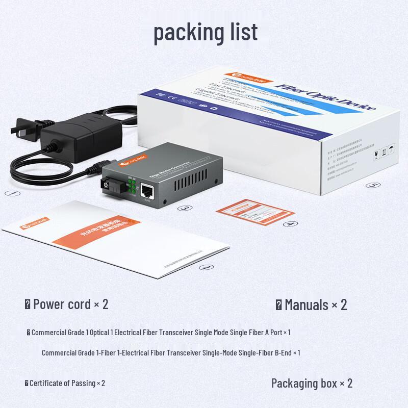 netLINK HTB-4100AB-3KM Gigabit Single-Mode Fiber Optic Transceiver Pair