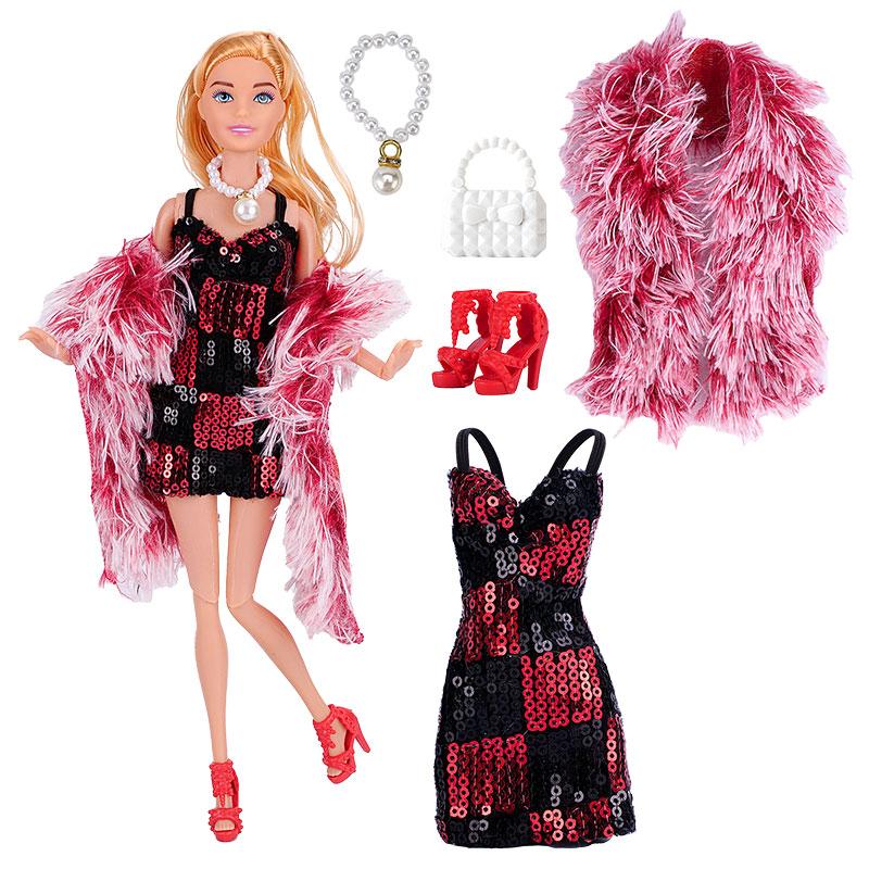 New Dress For Dolls Fashion Coat Mermaids Shinny Sequin Fish Tail Gown Lace Skirt Gown Clothes For Baby Doll Christmas Toys Gift