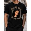Men's Black Graphic T-Shirt With Sassy Quote Not My Circus Not My Problem, Crew Neck Short Sleeve Casual Streetwear Tee For Daily Wear