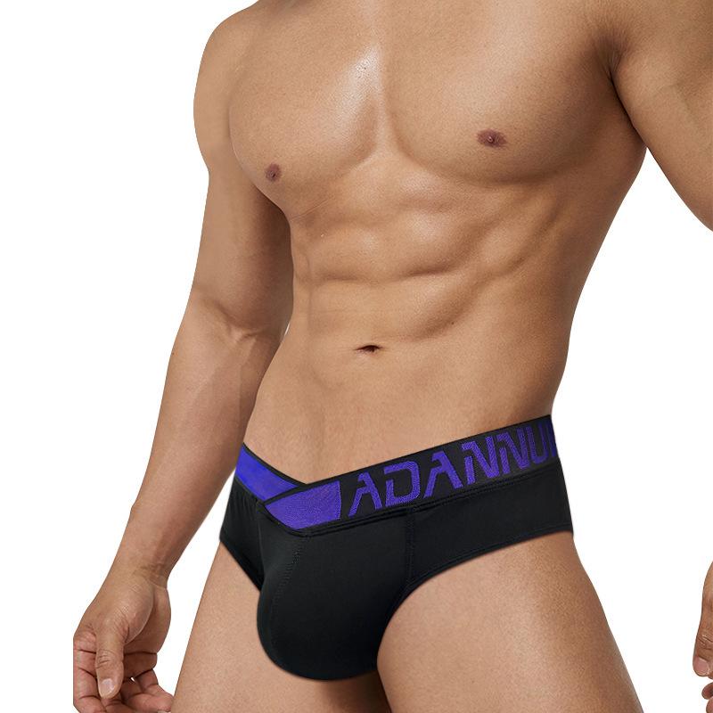 Men's Low-Rise Laser Gradient Briefs - Breathable Modal with U-Convex Pouch and Hip-Lifting Design