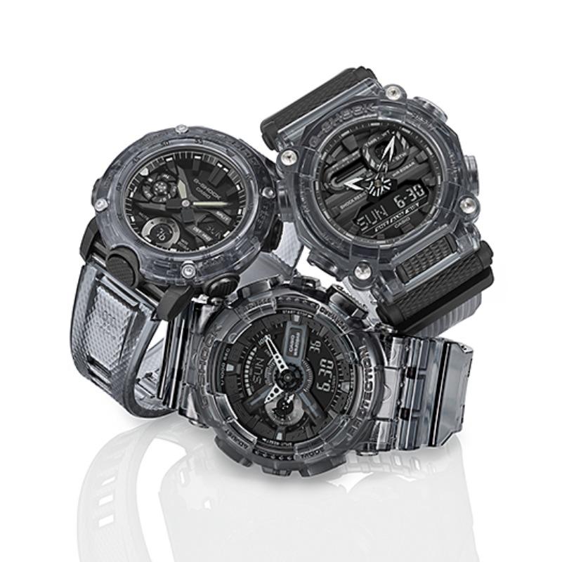 Casio Мужские кварцевые часы GA-110SKE-8A из смолы, водонепроницаемые 200 м, ударопрочные, цифровые