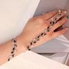 Simple Elegant Fashionable Luxury Bracelet Rhinestones Adjustable Leaf Cubic Zircon Hand Palm Bracelet Hand Piece Jewelry