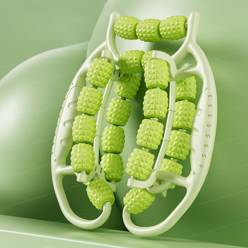 29-колесный массажер для ног для снятия мышечного напряжения - Зеленый, Многофункциональное фитнес-оборудование для похудения, растяжки икр и расслабления, материал АБС