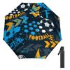 1 Pack Automatic Umbrella With Strong Waterproof Coating And Stable Ribs For Travel Convenience In Urban Graffiti Style
