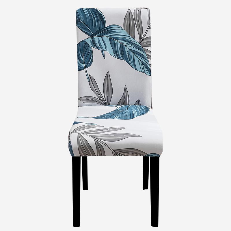 Чехлы на стулья с принтом, эластичные чехлы на кухонные сиденья, эластичные чехлы на стулья из спандекса для столовой, свадебного отеля, банкета, моющиеся, 1 шт.