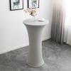 Cocktail Round Tablecloth L Spandex Stretch High Top Round Table Cover for Wedding Banquet Birthday Outdoor Party Bar Fair Table