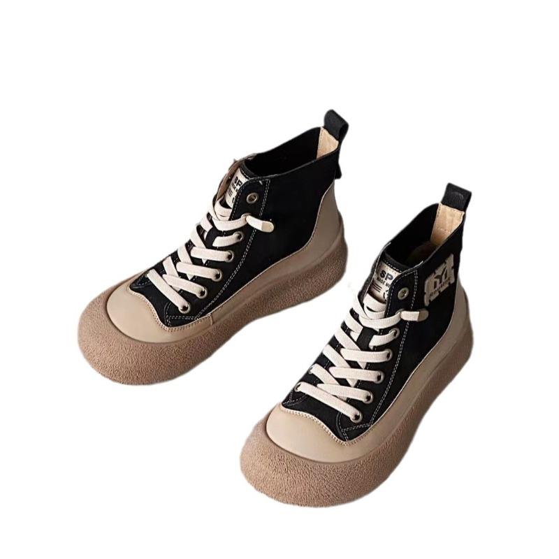 Флисовые Толстоподошвенные Ретро Высокие Кеды Универсальные Повседневные Ботильоны