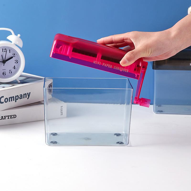 Портативный ручной мини-уничтожитель бумаг - бесшумный A4 с ручным приводом для домашнего офиса