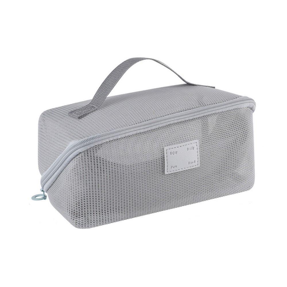 Square Transparent Mesh Cosmetic Bag Lightweight Storage Toiletry Bag  Camping