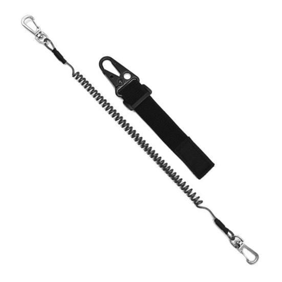 Fishing Rod Lanyard Adjustable Heavy Duty Retractable Coiled Lanyard Fishing Pole Tether Safety Rope Strap Tie Belt Kayak Paddle