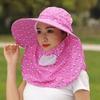 Women's Sun Protection Hat with Face Mask for Farm Work
